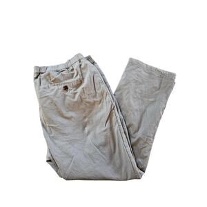 Woof Pants Mens 3XL Khaki Beige Mesh Lined Commando Elastic Waist Chino Outdoor